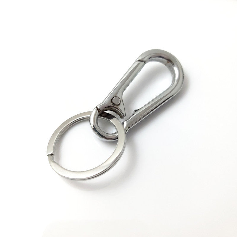 Minimalist Metal Car Keychain Zinc Alloy Silver Tone 4