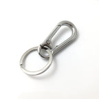 Minimalist Metal Car Keychain Zinc Alloy Silver Tone 4