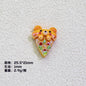 Plating Irregular Bear Bread Resin Beads Glossy Colorful 10pcs 6