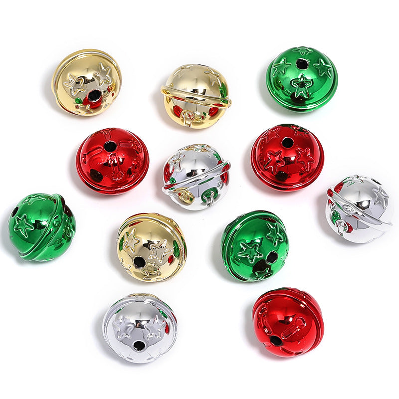 Plating Christmas Gift Box and Bell Acrylic Beads 18 21mm Mixed Colors 50pcs 5