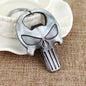 Skull Bottle Opener Keychain Metal Zinc Alloy Glowing Eyes 10