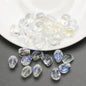 Electroplated Skull Glass Beads 8X10mm Vintage Iridescent Chrome 30pcs 10