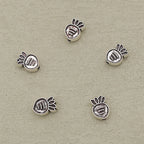Carrot Metal Beads 11mm Vintage Silver Tone Alloy 40pcs 3