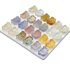 Bear Shape Transparent Glass Beads 14mm Colorful Mix 100pcs 5