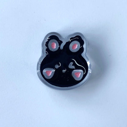 Painted Rabbit Acrylic Beads 24mm Transparent Pastel Colors 100pcs 7