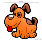 Silicone Focal Beads Puppy Tongue Out Sitting Pose 20pcs 3
