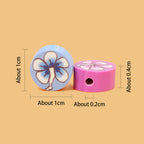 Flat Round Clay Beads 10mm Colorful Flower Pattern Polymer 100pcs 2