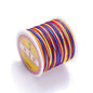 Nylon Rainbow Variegated Beading Thread 0.8mm Diameter 60m Spool 23