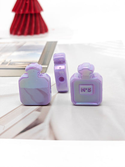 Painted Perfume Bottle Acrylic Beads 29mm Enamel Finish 50pcs 17