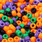 Multicolor Pony Beads Acrylic 9mm Smooth Finish 100pcs 20