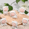 Cute Lamb Doll Resin Beads 20-31mm Playful White 25pcs