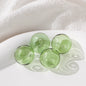 Clear Blown Glass Beads 12-18mm Multi Color Smooth Round 4pcs 7