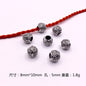 Hollow Spherical Metal Beads Large Hole Intricate Floral Cut-Out 100pcs 3