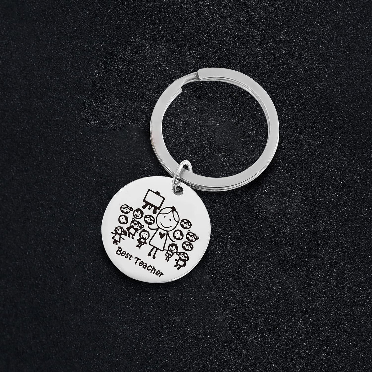 Stainless Steel Teacher Keychain Best Teacher Design 2.5cm 2