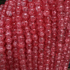 Crackle Round Glass Beads 10mm Explosion Pattern 10 Strands 12