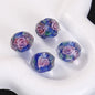 Faceted Flower Glass Beads 10mm Turquoise Painted 10pcs 12
