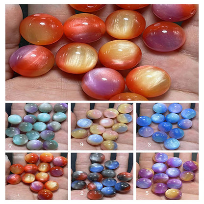 Gradient Color Resin Beads 8-16mm Round Glossy Polished 50pcs 10