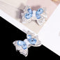 Bow Rhinestone Beads 25mm Paved Alloy Pastel Colors 6pcs 7