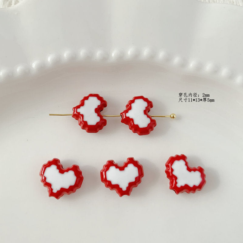 Christmas Series Metal Beads Baking Painted Alloy 20pcs 28