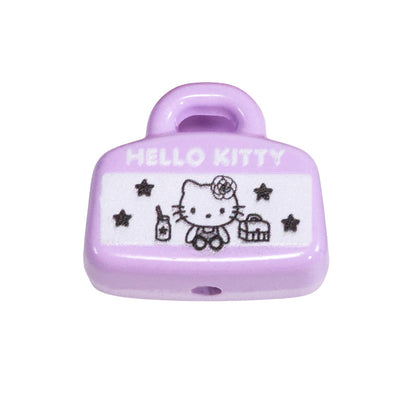 Painted Handbag Acrylic Beads 20/25mm Cartoon Pattern 10pcs 12