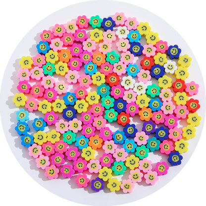 Flat Clay Beads 10mm Color Fruit Cartoon Mixed Design 1000pcs 16