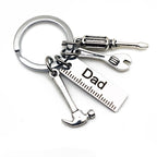 Stainless Steel Hammer Tool Dad Keychain Father's Day Gift 4