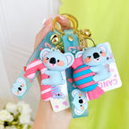 PVC Candy Koala Keychain Pastel Blue Vibrant Candy Shapes