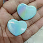 UV Plating Glossy Heart Acrylic Flat Beads 26-32mm 100pcs 7