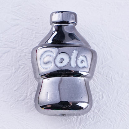 Plating Cola Bottle Acrylic Beads 19-30mm Metal Colored 20pcs 8