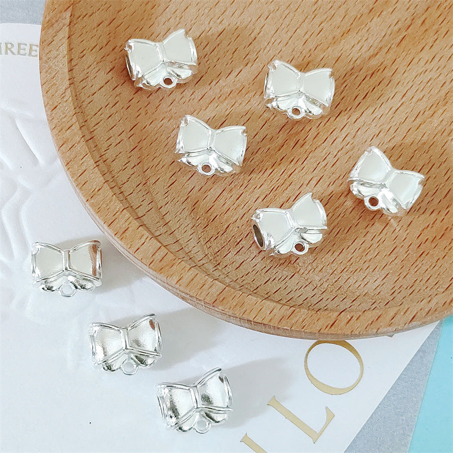 Bow Metal Beads 12mm Alloy Bow-Shaped with 4mm Hole 40pcs 2