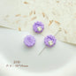 Cat Strawberry Moon Metal Beads Purple Tone Baking Painted 10pcs 22