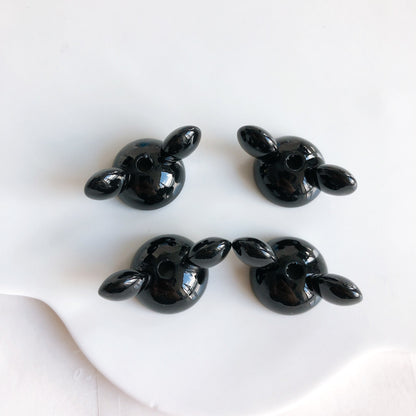 UV Plating Mickey Acrylic Bead Caps 18mm Glossy Mixed Colors 20pcs 23