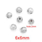 Stainless Steel Faceted Metal Beads 3-6.5mm Mixed Gold and Steel 10pcs 10