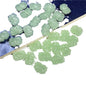 Czech Glass Beads Lotus 14mm Deep Green Jade Glossy 50pcs 4