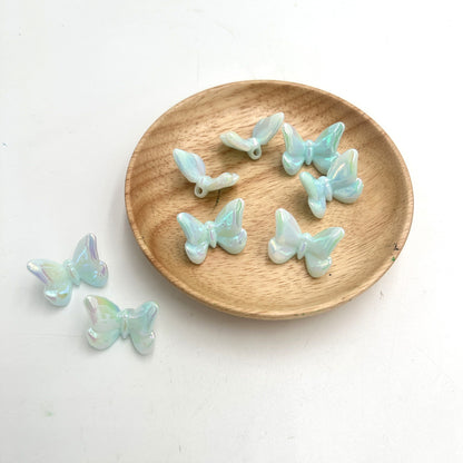 Glow Butterfly Acrylic Beads 21mm Stereo Glow in the Dark 10pcs 16