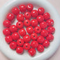 Painted Chubby Acrylic Beads 16mm Glossy Bright Colors 10pcs 16
