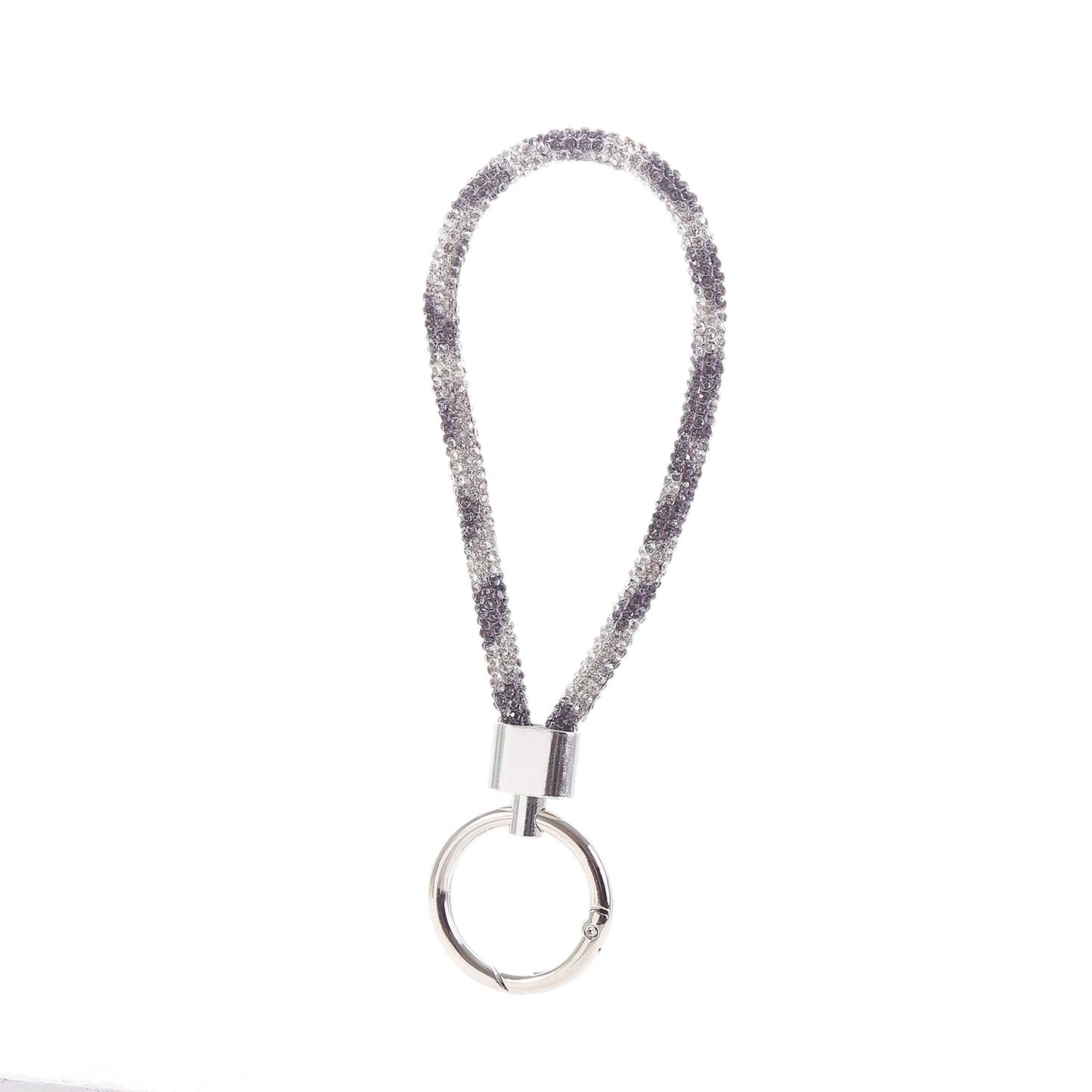 Diamond Wristlet Keychain Metal Flexible Loop Multiple Colors 22