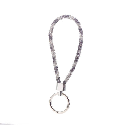 Diamond Wristlet Keychain Metal Flexible Loop Multiple Colors 22