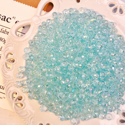 Electroplated Transparent Diamond Glass Beads 6mm 8mm 60pcs 9