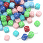 Dice Acrylic Beads 10mm Colorful Mixed 60pcs 15