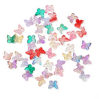 Czech Glass Butterfly Beads 11mm Translucent Pastel Gold Foil 10pcs