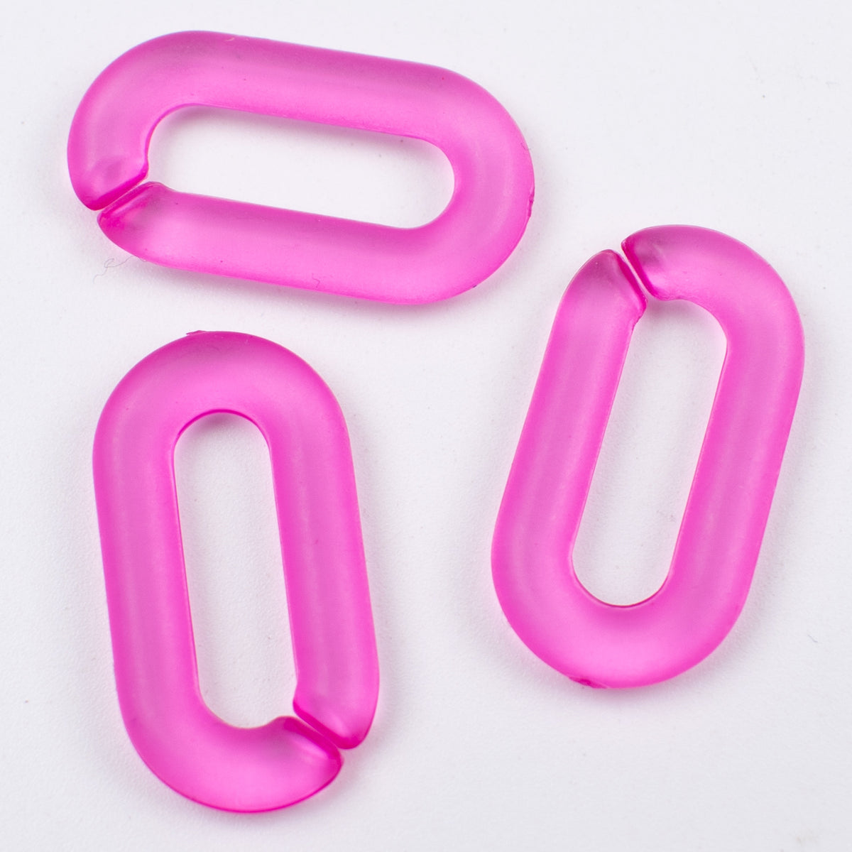 Matte Clear Acrylic Open Chain Links 20mm Colorful 100pcs 7