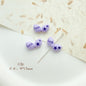 Cat Strawberry Moon Metal Beads Purple Tone Baking Painted 10pcs 13