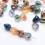 Electroplated Skull Head Glass Beads 8mm x 10mm Iridescent 30pcs 5