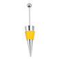 Beadable Wine Stopper Aluminum Alloy Metal Ball Top Silicone Grip 4
