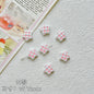 Star Metal Beads 12mm Baking Painted Plaid Pattern 10pcs 8