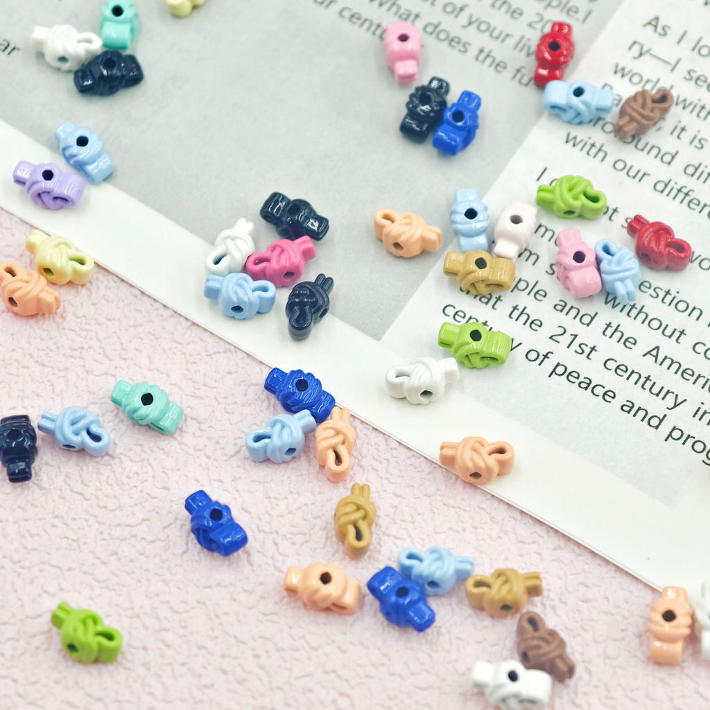 Yarn Knot Metal Beads 6mm x 9mm Baking Painted Zinc Alloy 20pcs 6