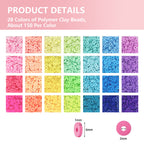 Heishi Clay Beads 6mm Rainbow Colors Polymer 1box 4200pcs 2