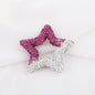 Shimmer Hollow Heart Frame Polymer Clay Rhinestone Beads 32mm 6pcs 25