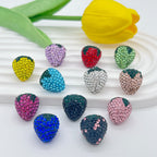 Strawberry Polymer Rhinestone Beads 17mm Colorful Mixed 10pcs 2